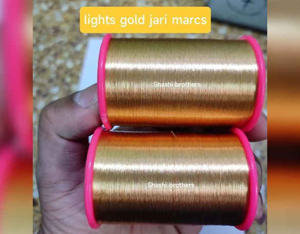 LIGHT GOLD HALF FINE SILVER ZARI THREAD